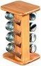 Kesper Bamboo Spice Rack 8 Empty Spice Jars
