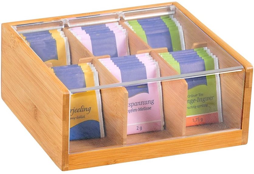 Kesper Bamboo Teabox with 6 Compartments