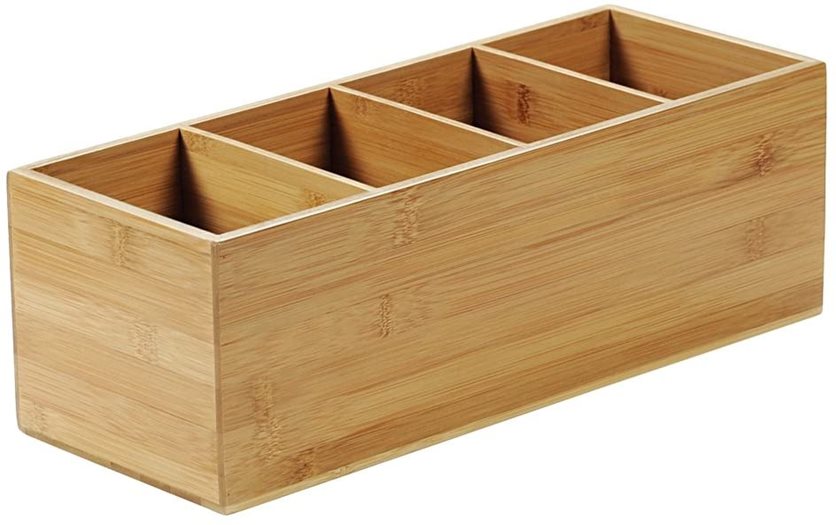 Kesper Bamboo Utensil Tray 4 Compartments - Building Depot