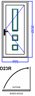 Aluminum Single (Hinged) Door, White, D23R, Right, 955x2032mm