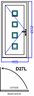 Aluminum Single (Hinged) Door, White, D27L, Left, 955x2032mm