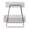 Iron stand with 2-layer pots.