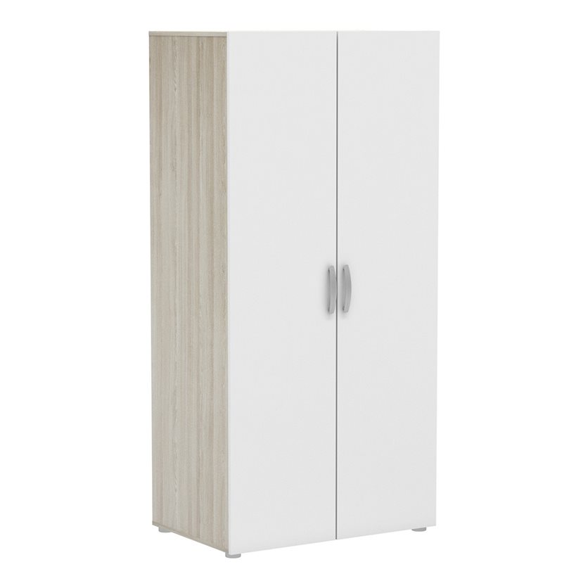 Nano Oak-White 2-Door Wardrobe