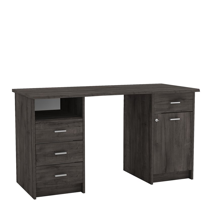 Monaco Desk with 1 Door and 4 Drawers