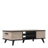 Coffee Table 2D / 1 Shelf 'Wayne' - Oak/Black