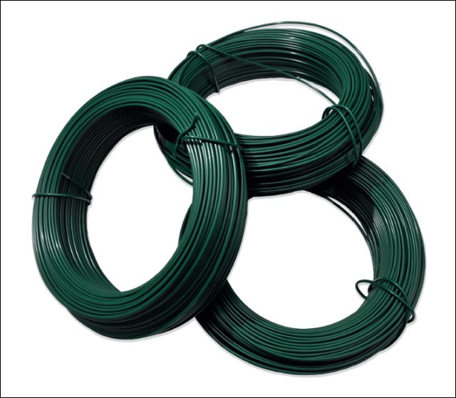 Green PVC Binding Wire, (GA14) 1.4-2.0mm, roll=1kg