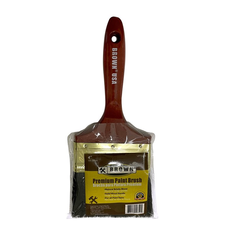 Brown Paint Brush - 4Inch