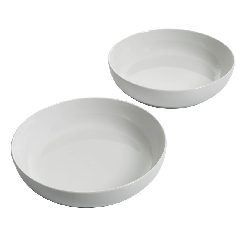 GH 2 pc 8.5 x 2 H Dinner Bowl Set - White - Fine Ceramic
