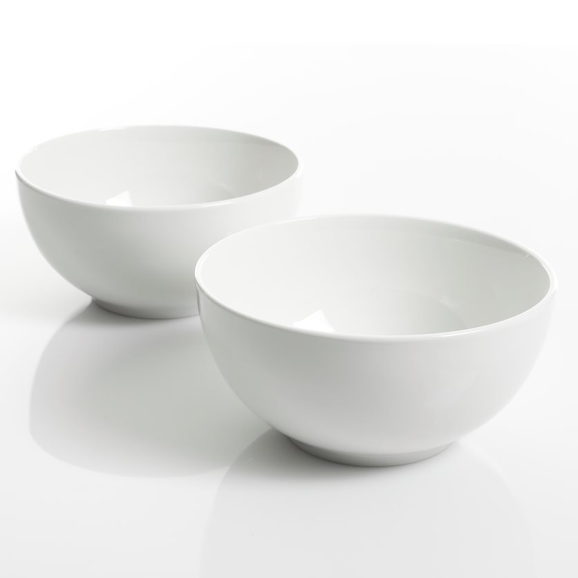 GH 2 pc 7 x 3.25 H Bistro Bowl Set - White - Fine Ceramic