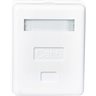 White Surface Mount Plastic CAT 5E/6 Wall Jack