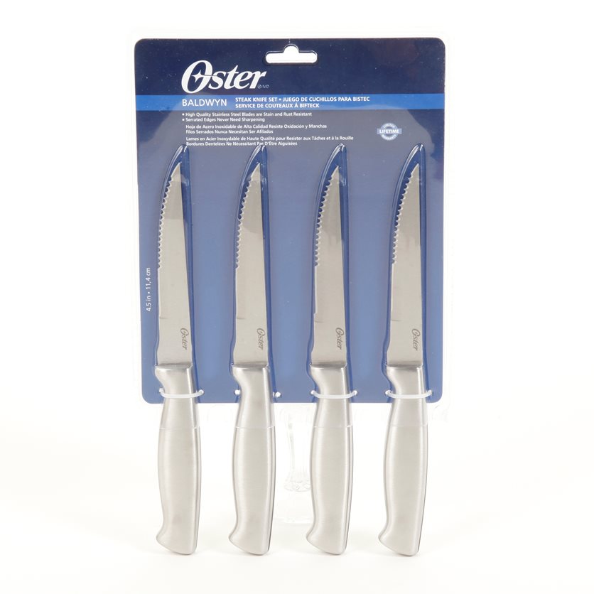 Baldwyn 4 pc 4.5 Steak Knives Set - Stainless Steel - 1.2 mm