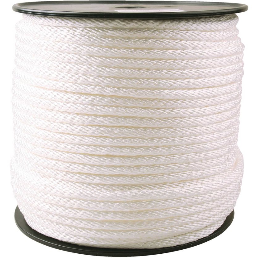 3/8 In. x 450 Ft. White Braided Nylon Rope