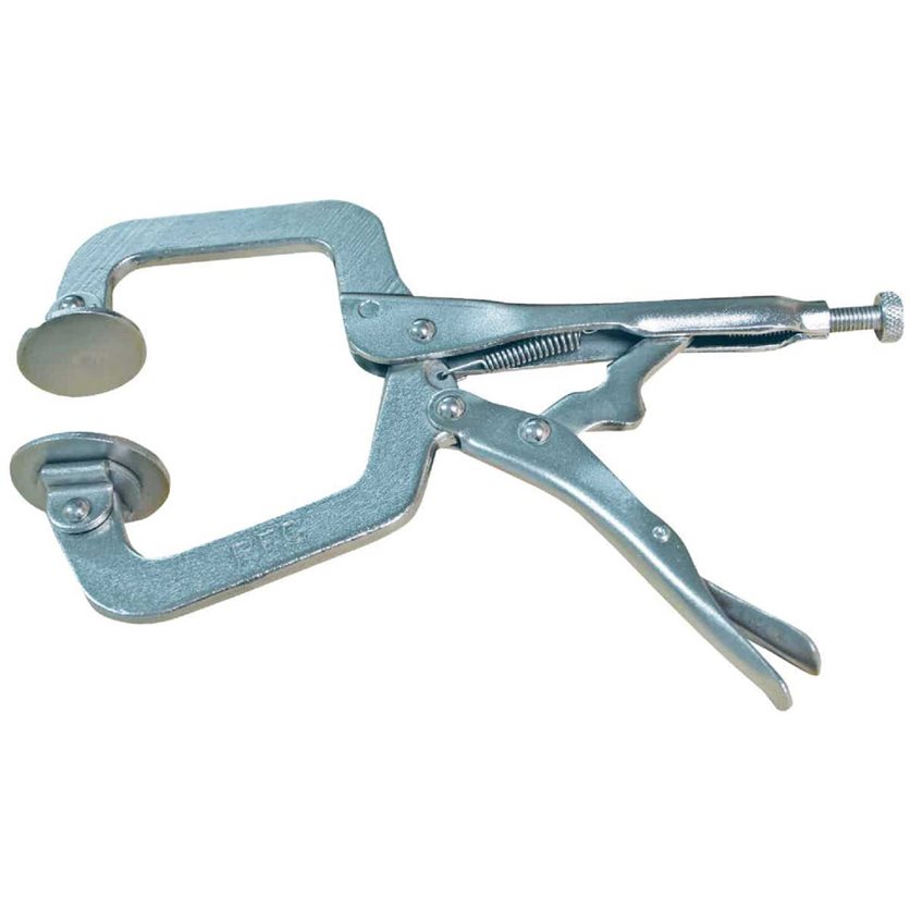 Premium 6-1/4 In. Locking C-Clamp with Swivel Jaws