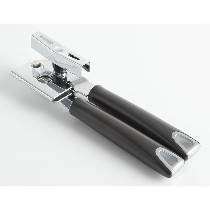 1 pc Can Opener - Warm Grey - TPR Handle - Stainless Steel - One Size