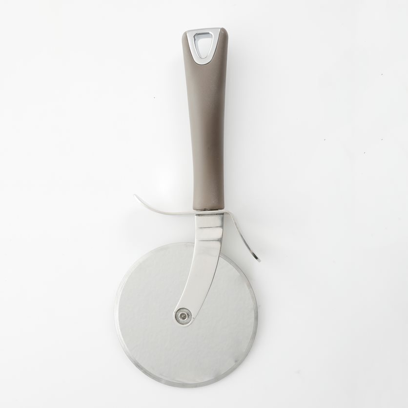 4 Pizza Cutter - Warm Grey - TPR Handle - Stainless Steel - O/S