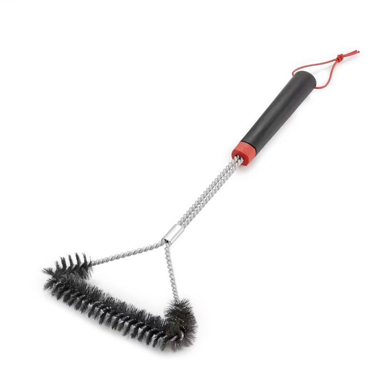 18 In. Stainless Steel Bristles 3-Sided Grill Cleaning Brush