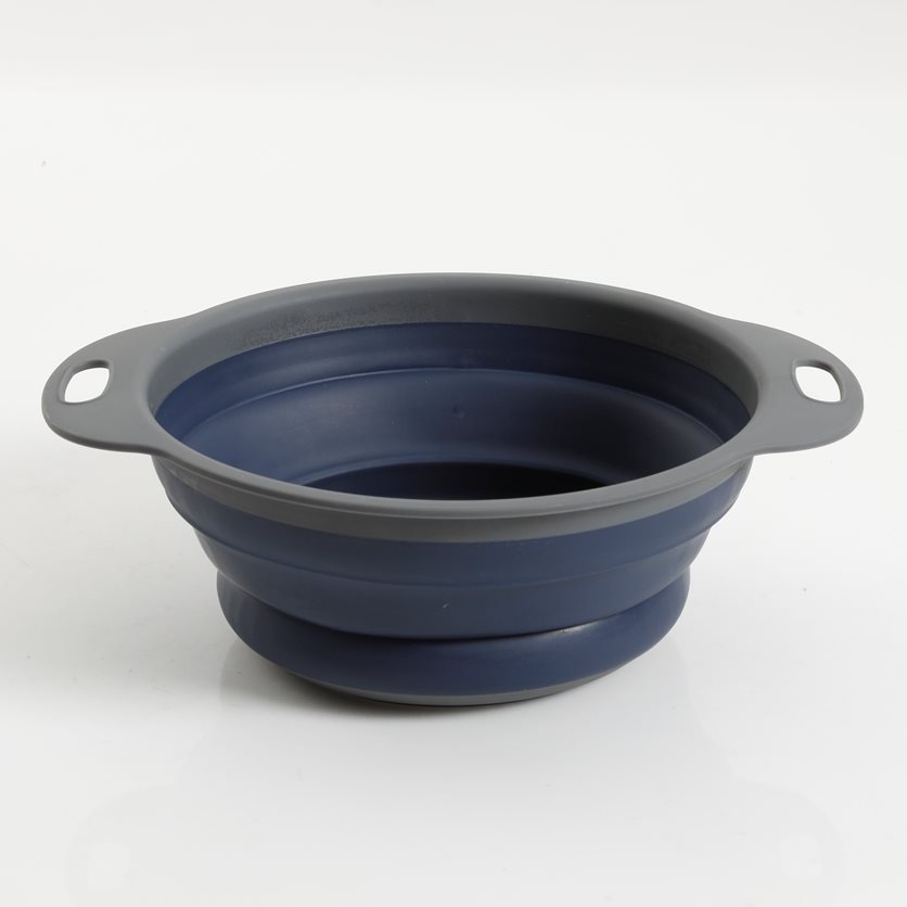 Bluemarine 6.5 Foldable Colander - Blue/Grey - Round - PP/TPR - O/S