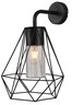Wall Lamp For Exterior Or Interior, Use 1Xe27 60W(Not Included) Ip44 D-404X271X253Mm Metallic Black Finish And Clear Glass Shade