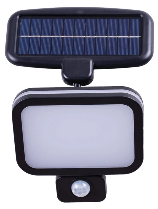 Outdoor Solar Led Wall Lamp With Movable Sensor 6W 500Lm 6500K.
