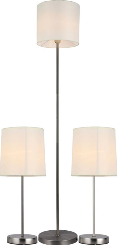 Kit Of Floor Lamps (1Pc) And Table Lamps (2Pcs) 1Xe27-40W