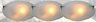 Ilumitec Tripack 2Xe27-60W Ceiling Lamp - Yellow Frosted Glass White Clip.
