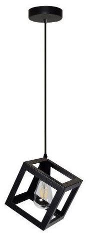 Pendant Ceiling Lamp 1Xe27 60W Max (Not Included) in Matt Black Finish.