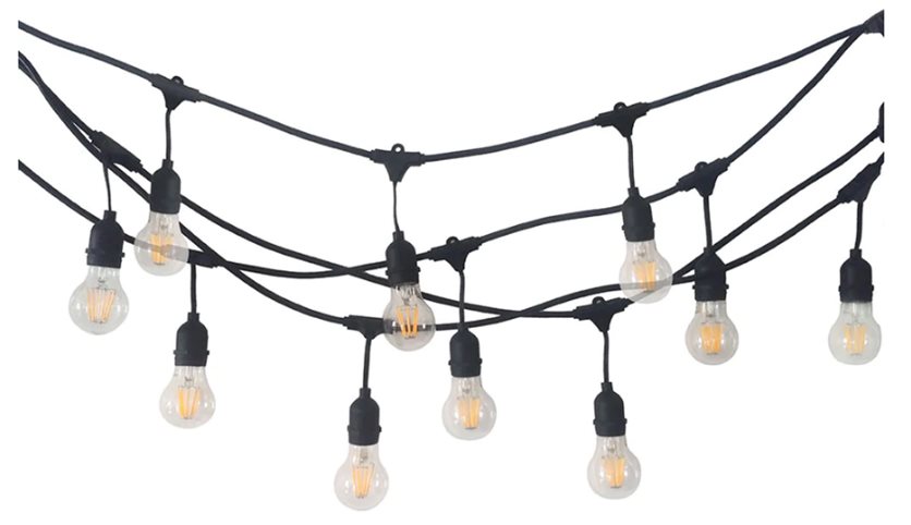 20-foot stretch for E27 pendant spotlights designed for outdoor use.