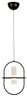 Led Pendant Ceiling Lamp 4W 3000K, Dimensions: L250Mm W-450Mm H-320-1200Mm, Glass And Metal Finish