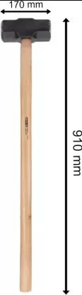 Stanley Sledge Hammer with Hickory Handle - Ideal for Heavy Duty Jobs.