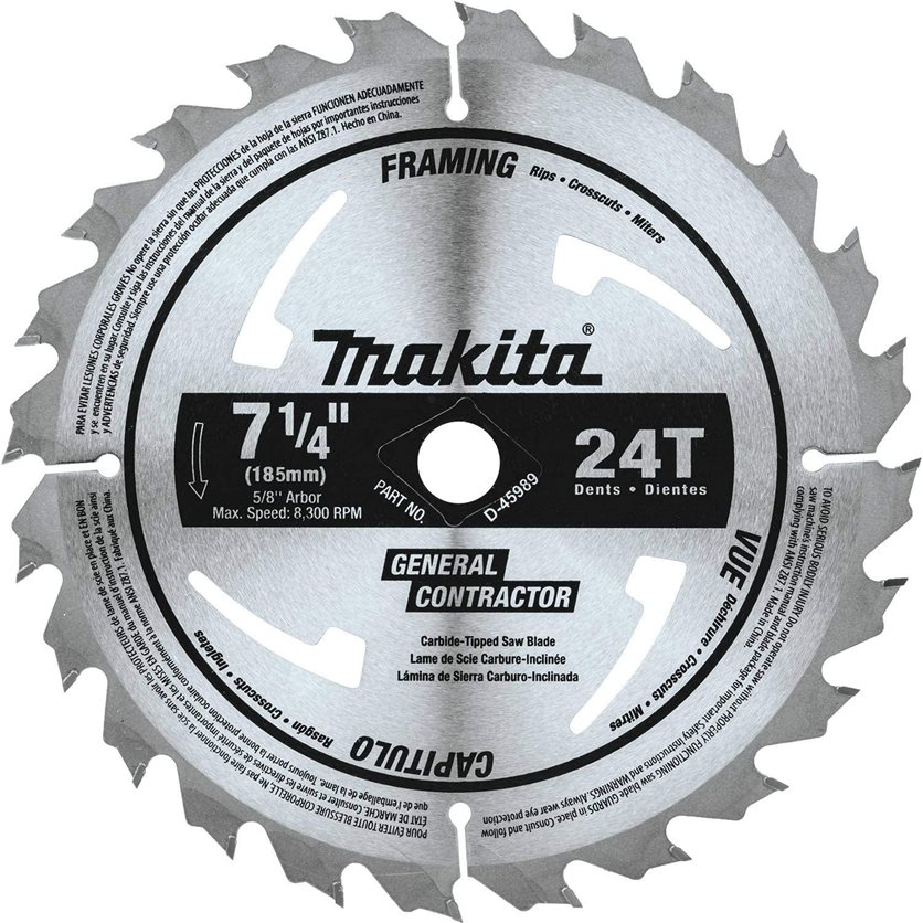 Makita 7-1/4-Inch 24T Carbide Tipped Circular Saw Blade