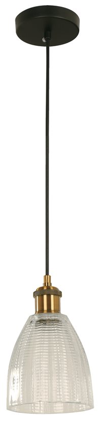 Hanging Lamp Black & Bronze