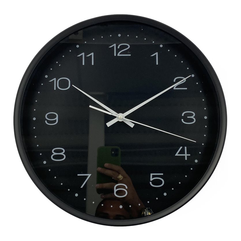 Wall Clock - Round - Black/Grey