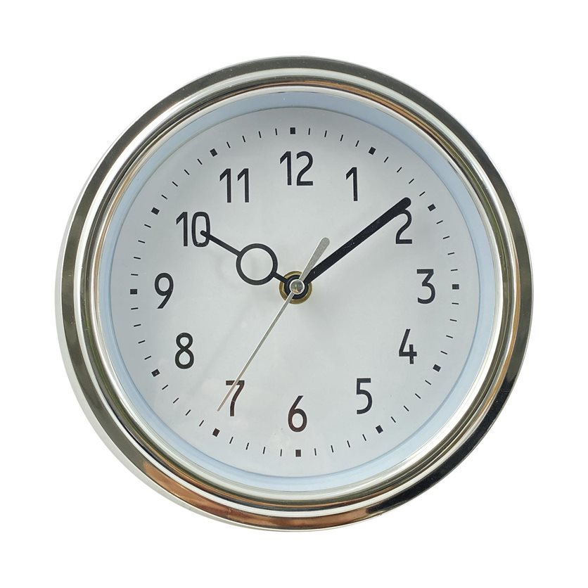 Wall Clock - Round - White/Black/Gold