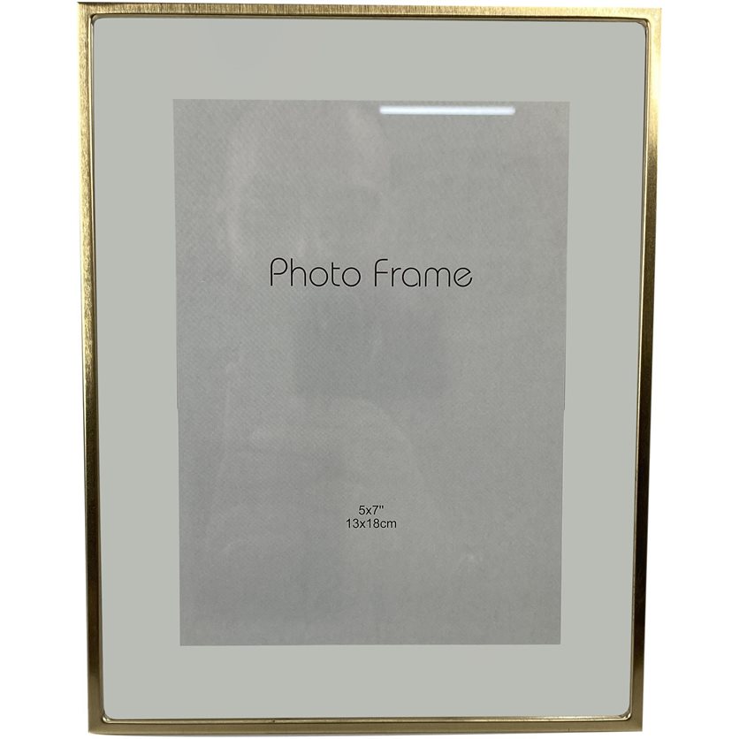 Aluminum Photo Frame - Gold - 13 x 18 cm