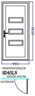 Aluminum Single (Hinged) Door, White, HD45LN, Left, 955x2032mm