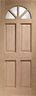 MERANTI DOOR, CAROLINA, CURVED TOP GLASS, 4 PANEL, 83X211.5CM