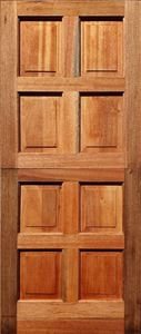 MERANTI DUTCH DOOR, COLONIAL, 8 PANEL, 93X211.5CM.