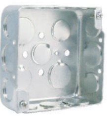 Galvanized Metal Box - 4x4x1-1/2