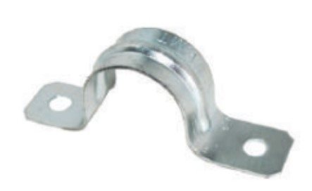 Two Hole Galvanized Metal Strap - 1/2