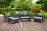 GreenPatio Aluminum Grey Sofa Set