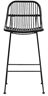 Justin Bar Stool - Rattan - Black