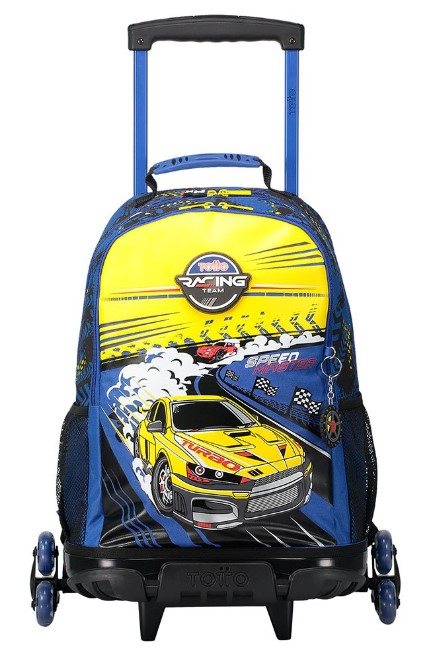 Large Velocity Backpack With Wheels - Racing Print