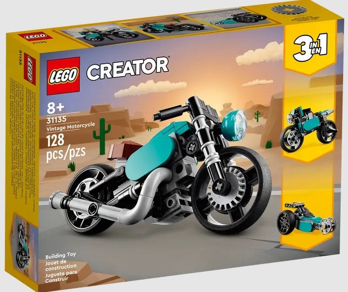 Lego Creator Classic Motorcycle - 3-in-1 playset.