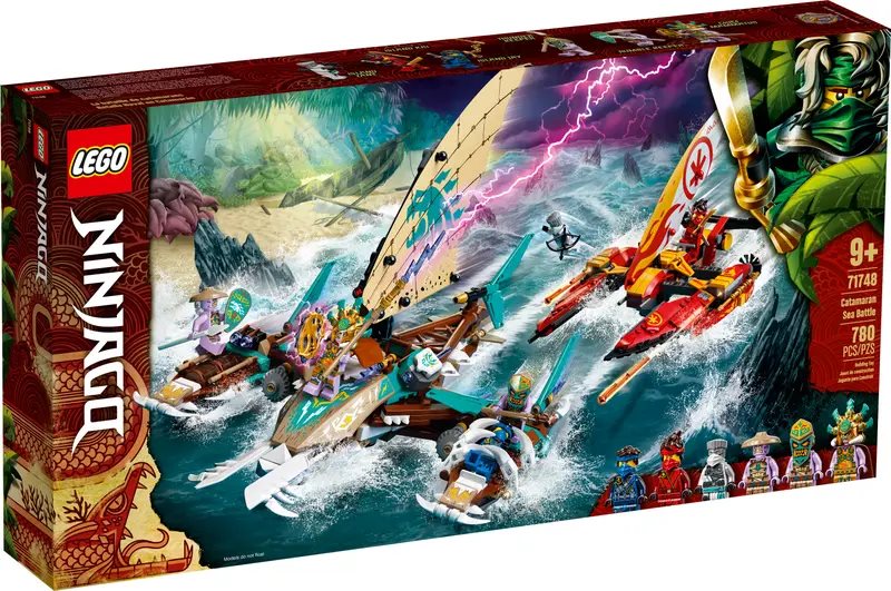 Get ready for ninja fun with the Lego Ninjago Catamaran Sea Battle.