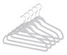 Whitmor Flocked Plastic Hanger Collection Set Of 5 - Gray