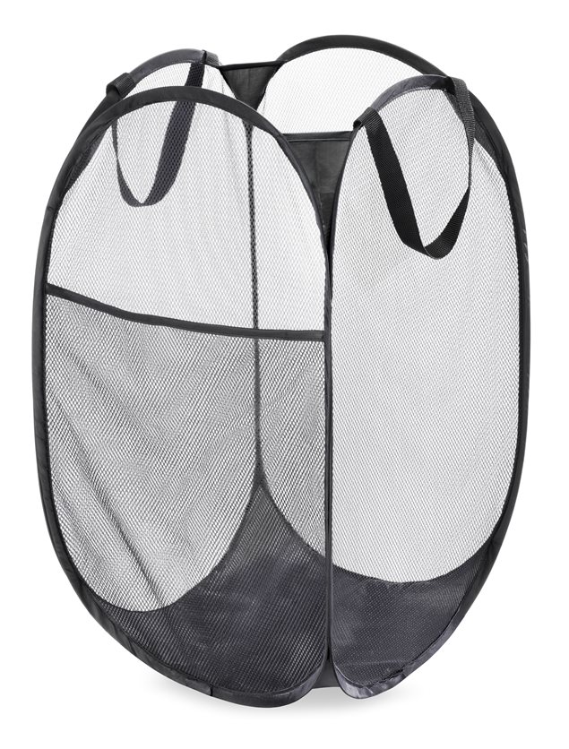 Whitmor Pop & Fold Laundry Hamper - Black