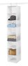 Whitmor White Crystal Collection 8 Section Hanging Accessory Shelves - Clear/White