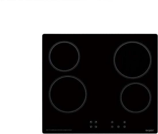 Exquisit Built-In Ceramic Hob - 4 Cooking Zones - Black