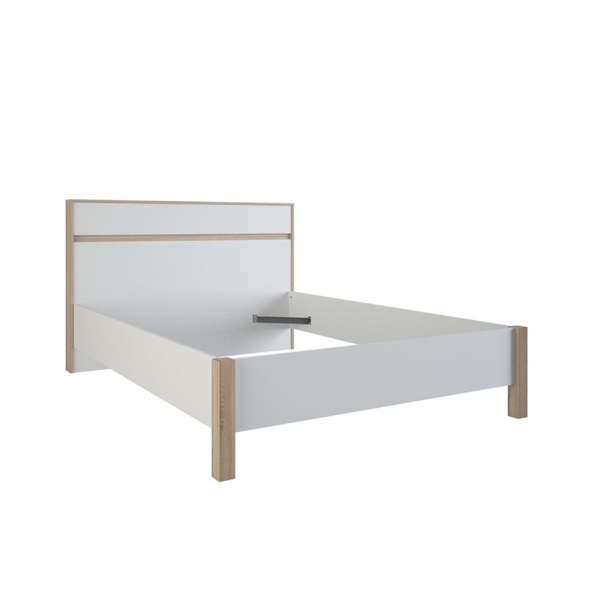 Selena White Bed - 140 x 190