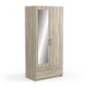 Ready 2-Door Wardrobe With Mirror And Drawer